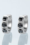 Inlaid Moissanite Huggie Earrings - Trendsi - Flyclothing LLC