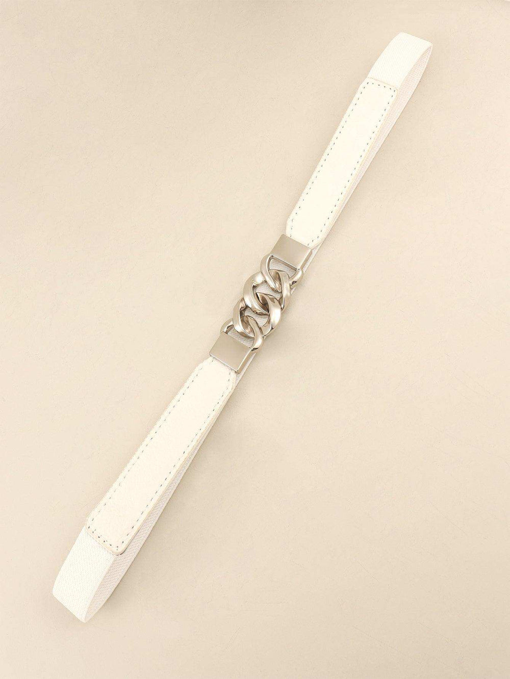 Zinc Alloy Buckle Elastic PU Belt - Trendsi - Flyclothing LLC