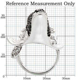 Alamode Rhodium + Ruthenium Brass Ring with AAA Grade CZ in Multi Color - Alamode - Flyclothing LLC