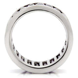 Alamode Rhodium Brass Ring with AAA Grade CZ in Amethyst - Alamode - Flyclothing LLC