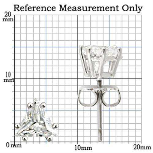 Alamode Rhodium 925 Sterling Silver Earrings with AAA Grade CZ in Clear - Alamode - Flyclothing LLC