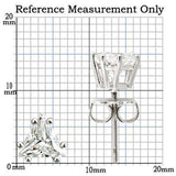 Alamode Rhodium 925 Sterling Silver Earrings with AAA Grade CZ in Clear - Alamode - Flyclothing LLC