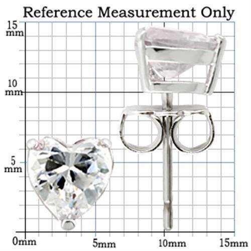 Alamode Rhodium 925 Sterling Silver Earrings with AAA Grade CZ in Clear - Alamode - Flyclothing LLC