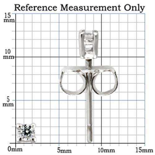 Alamode Rhodium 925 Sterling Silver Earrings with AAA Grade CZ in Clear - Alamode - Flyclothing LLC