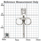 Alamode Rhodium 925 Sterling Silver Earrings with AAA Grade CZ in Clear - Alamode - Flyclothing LLC