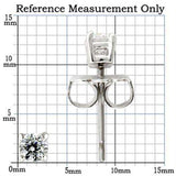 Alamode Rhodium 925 Sterling Silver Earrings with AAA Grade CZ in Clear - Alamode - Flyclothing LLC