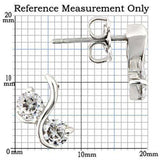 Alamode Rhodium 925 Sterling Silver Earrings with AAA Grade CZ in Clear - Alamode - Flyclothing LLC