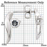 Alamode Rhodium 925 Sterling Silver Earrings with AAA Grade CZ in Clear - Alamode - Flyclothing LLC