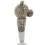 Alamode Ruthenium Brass Ring with Top Grade Crystal in Multi Color - Alamode - Flyclothing LLC