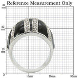 Alamode Rhodium Brass Ring with AAA Grade CZ in Clear - Alamode - Flyclothing LLC