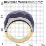 Alamode Gold Brass Ring with Semi-Precious Cat Eye in Montana - Alamode - Flyclothing LLC