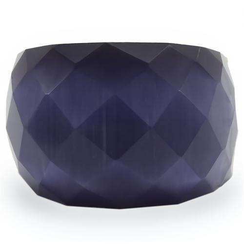 Alamode Gold Brass Ring with Semi-Precious Cat Eye in Montana - Alamode - Flyclothing LLC