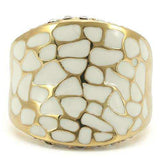 Alamode Gold Brass Ring with Top Grade Crystal in Clear - Alamode - Flyclothing LLC