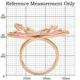 Alamode Rose Gold Brass Ring with AAA Grade CZ in Rose - Alamode - Flyclothing LLC