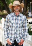 Tin Haul MENS LONG SLEEVE SNAP DIAMOND BACK DOBBY WESTERN SHIRT - Tin Haul - Flyclothing LLC