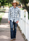 Tin Haul MENS LONG SLEEVE SNAP DIAMOND BACK DOBBY WESTERN SHIRT - Tin Haul - Flyclothing LLC