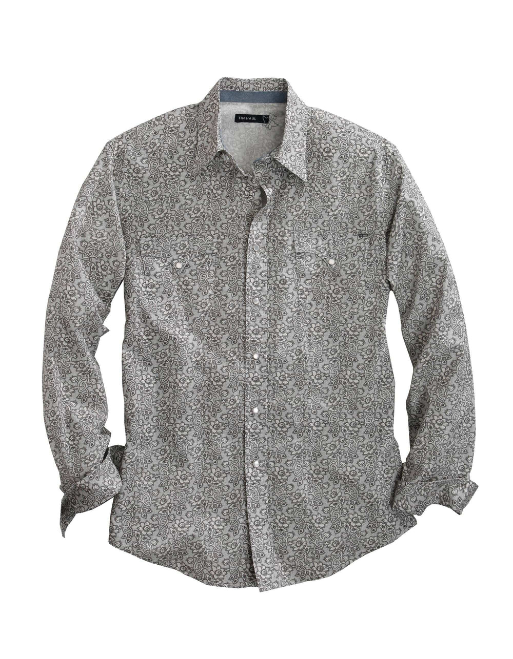 Tin Haul MENS LONG SLEEVE SNAP VINTAGE FLORAL WESTERN SHIRT - Tin Haul - Flyclothing LLC