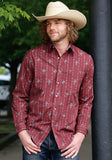 Tin Haul MENS LONG SLEEVE SNAP ARROW AZTEC STRIPE WESTERN SHIRT - Tin Haul - Flyclothing LLC