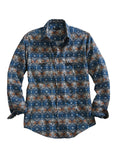 Tin Haul MENS LONG SLEEVE SNAP BLUE AZTEC SERAPE WESTERN SHIRT - Tin Haul - Flyclothing LLC