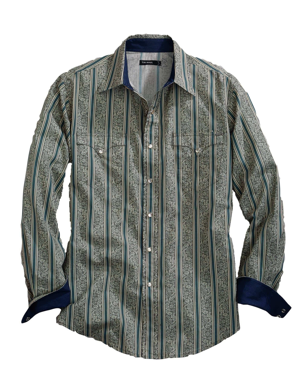 Tin Haul MENS LONG SLEEVE SNAP VINTAGE WALLPAPER WESTERN SHIRT - Tin Haul - Flyclothing LLC
