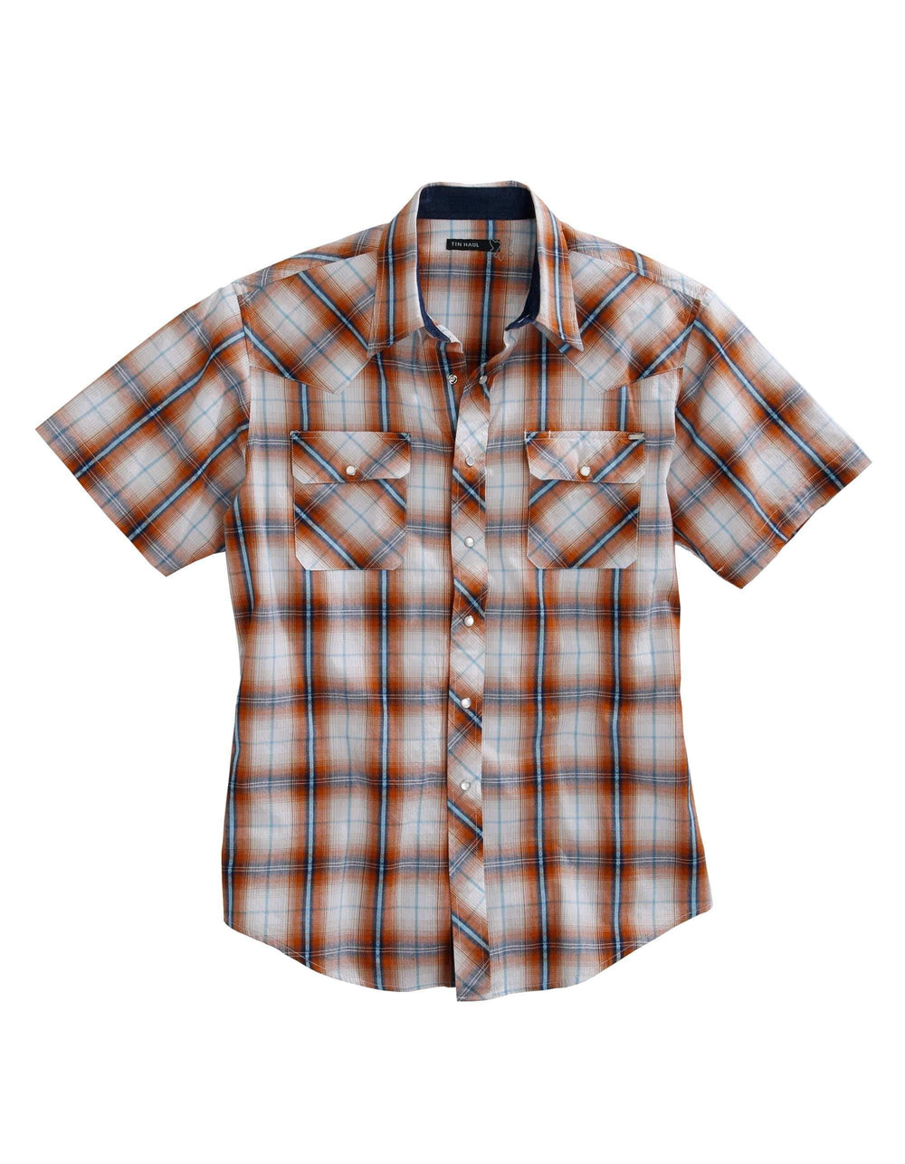 Tin Haul MENS SHORT SLEEVE SNAP DIAMOND DOBBY WESTERN SHIRT - Tin Haul - Flyclothing LLC