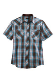 Tin Haul Mens Short Sleeve Western Snap Shirt - Tin Haul - Flyclothing LLC