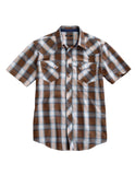 Tin Haul MENS SHORT SLEEVE SNAP SADDLE DOBBY PLAID WESTERN SHIRT - Tin Haul - Flyclothing LLC