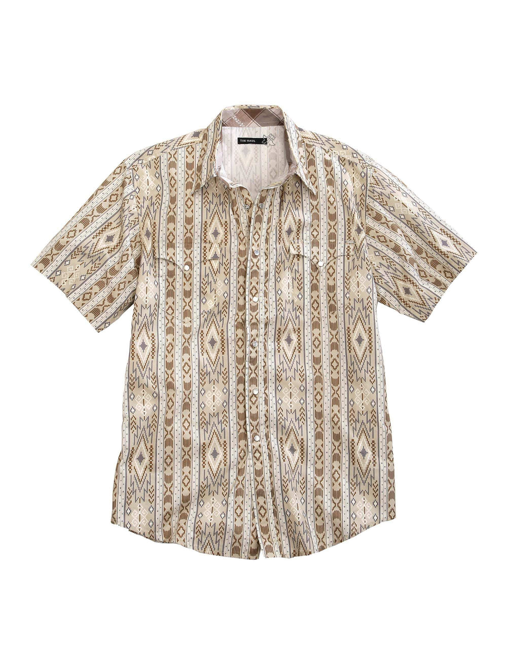 Tin Haul MENS SHORT SLEEVE SNAP TRIBAL WALLPAPER WESTERN SHIRT - Tin Haul - Flyclothing LLC