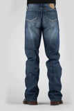Tin Haul MENS BLUE AND GREY V DECO BACK PKT JEANS - Tin Haul - Flyclothing LLC