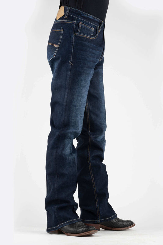 Tin Haul MENS TWO COLOR EMBROIDERY LINE JEANS - Tin Haul - Flyclothing LLC