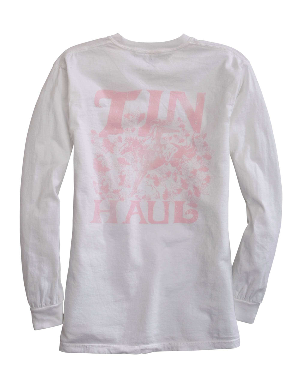Tin Haul WOMENS LONG SLEEVE KNIT TIN HAUL BLUSH LADY BRONC SCREEN PRINT SHIRT - Tin Haul - Flyclothing LLC