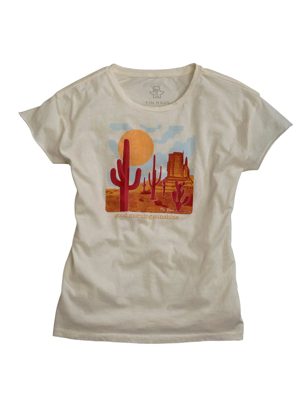 Tin Haul WOMENS TIN HAUL GOOD MORNING SUNSHINE CREAM SHORT SLEEVE T-SHIRT - Tin Haul - Flyclothing LLC