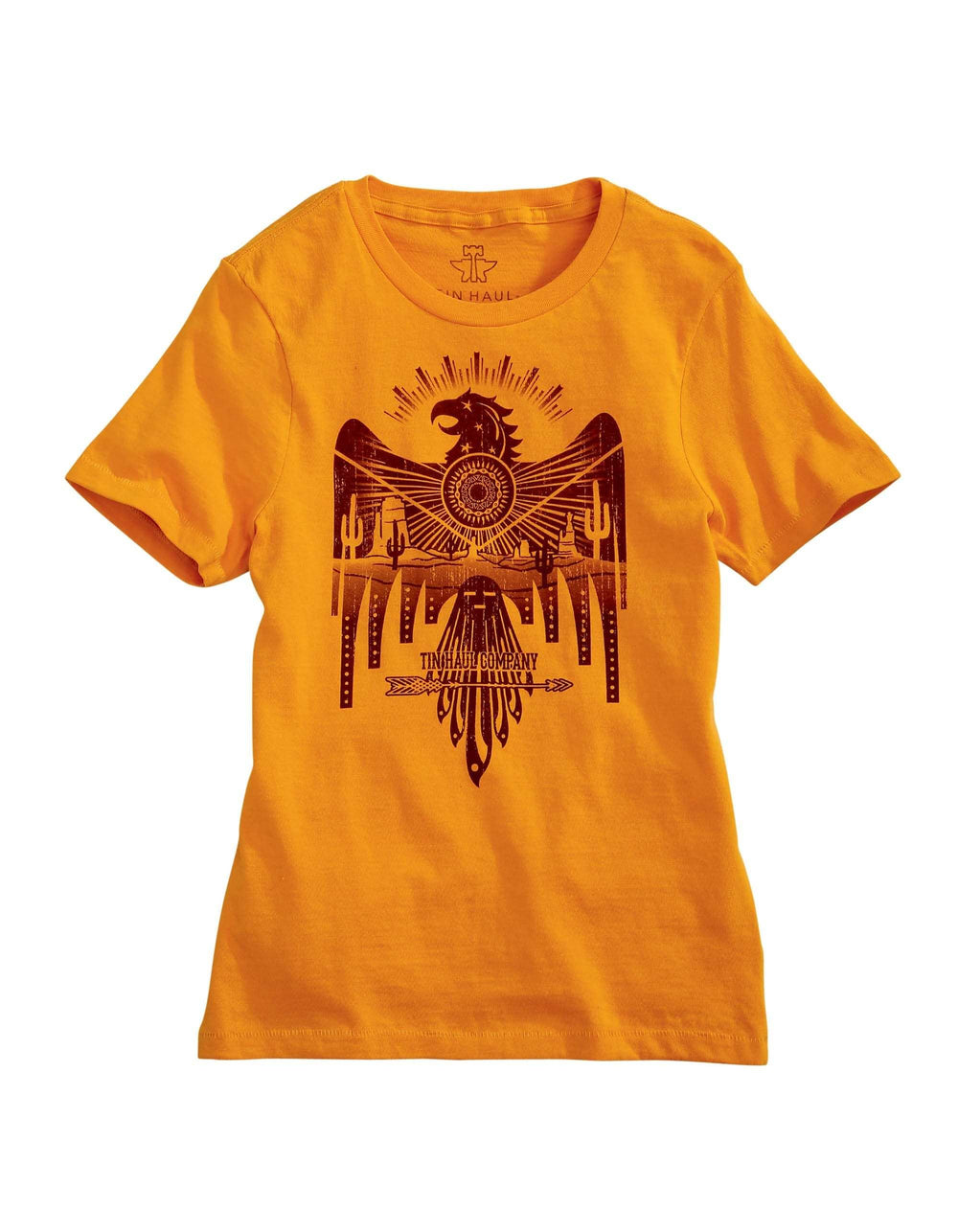 Tin Haul WOMENS TIN HAUL COMPANY EAGLE SCREEN PRINT GOLD SHORT SLEEVE T-SHRT - Tin Haul - Flyclothing LLC