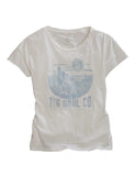 Tin Haul WOMENS BLUE MOON ARISING SCENERY SCREEN PRNT WHITE SHORT SLEEVE T-SHIRT - Tin Haul - Flyclothing LLC