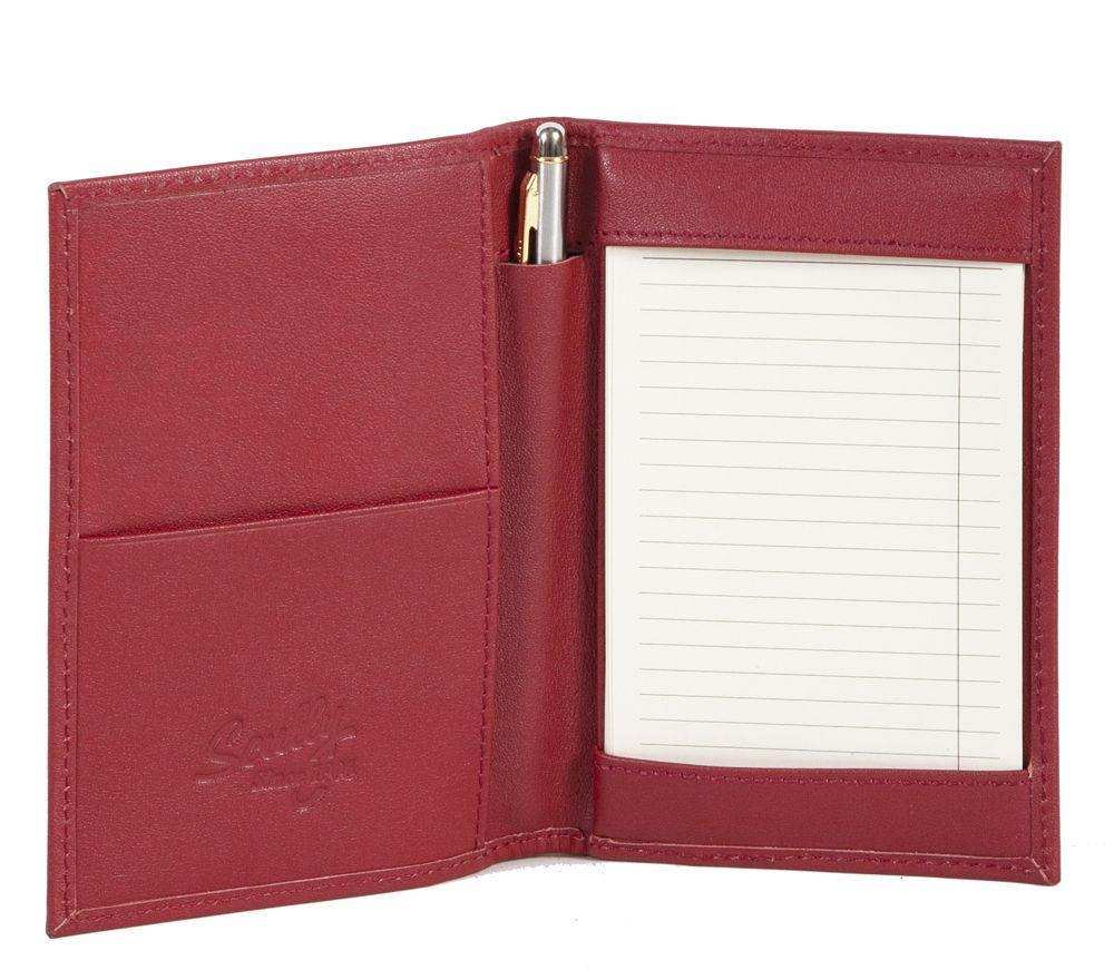Scully Leather Red Soft Plonge Leather Folding Jotter - Scully Leather - Flyclothing LLC