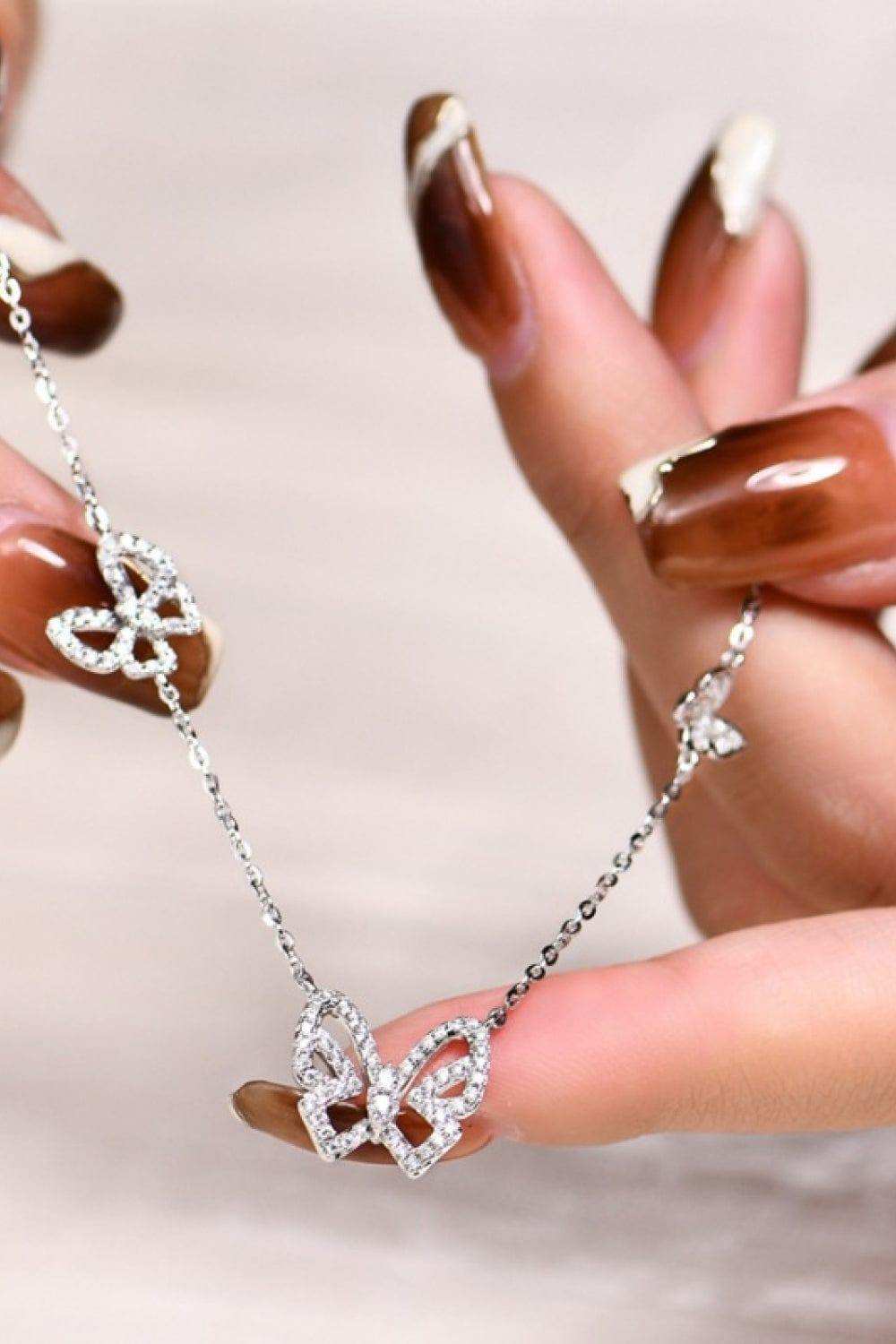 Moissanite Butterfly Shape Bracelet - Trendsi - Flyclothing LLC