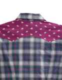 Tin Haul WOMENS STAR OMBRE PLAID LONG SLEEVE WESTERN SNAP SHIRT - Tin Haul - Flyclothing LLC