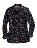 Tin Haul WOMENS LONG SLEEVE SNAP ABOUT THE WEST PRINT WESTERN SHIRT - Tin Haul - Flyclothing LLC