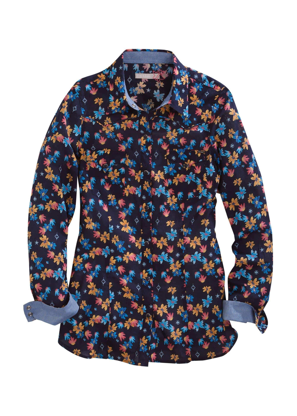 Tin Haul WOMENS LONG SLEEVE WESTERN SNAP SHIRT - Tin Haul - Flyclothing LLC