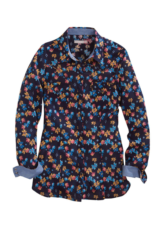 Tin Haul WOMENS LONG SLEEVE WESTERN SNAP SHIRT - Tin Haul - Flyclothing LLC