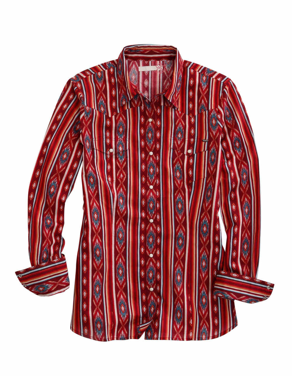 Tin Haul WOMENS LONG SLEEVE SNAP AZTEC STRIPE PRINT WESTERN SHIRT - Tin Haul - Flyclothing LLC