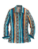 Tin Haul WOMENS LONG SLEEVE SNAP AZTEC STERAPE PRINT WESTERN SHIRT - Tin Haul - Flyclothing LLC