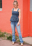 Tin Haul WOMENS SLEEVELESS SNAP LUCKY PAISLEY PRINT TANK WESTERN SHIRT - Tin Haul - Flyclothing LLC