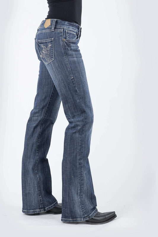 Tin Haul WOMENS CACTUS EMBROIDERY BACK POCKET DETAIL ROSIE FIT JEANS - Tin Haul - Flyclothing LLC