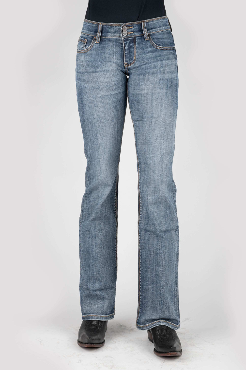 Tin Haul WOMENS BLUE EMBROIDERY BACK POCKET JEANS - Tin Haul - Flyclothing LLC