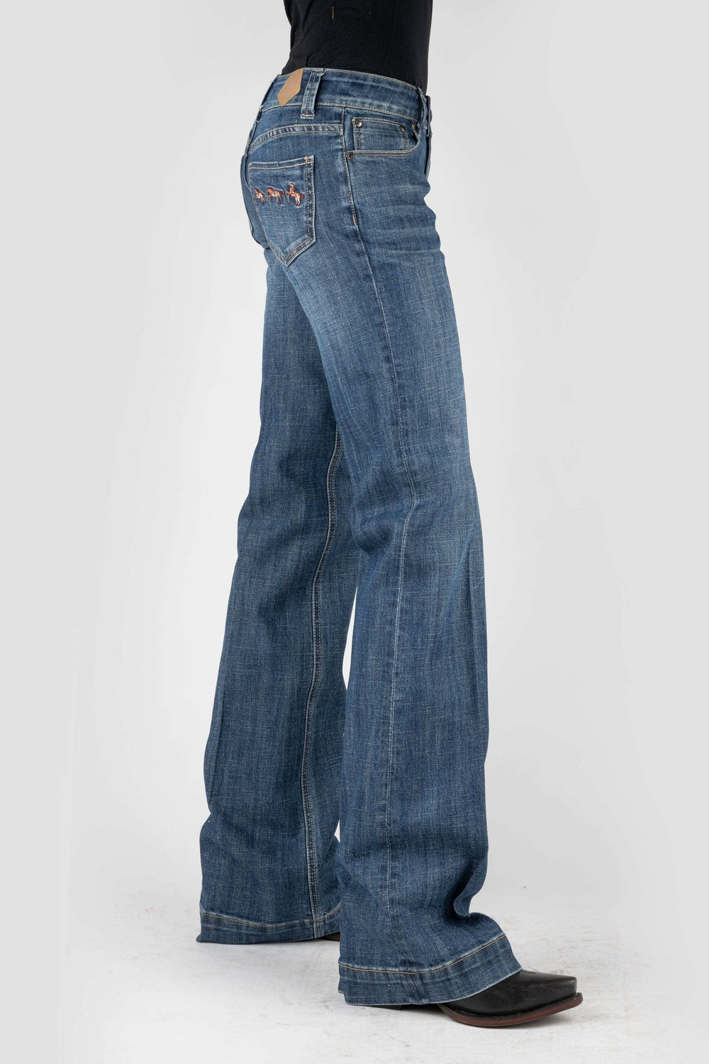 Tin Haul WOMENS 3 HORSES EMBROIDERY ON BACK POCKET JEANS - Tin Haul - Flyclothing LLC