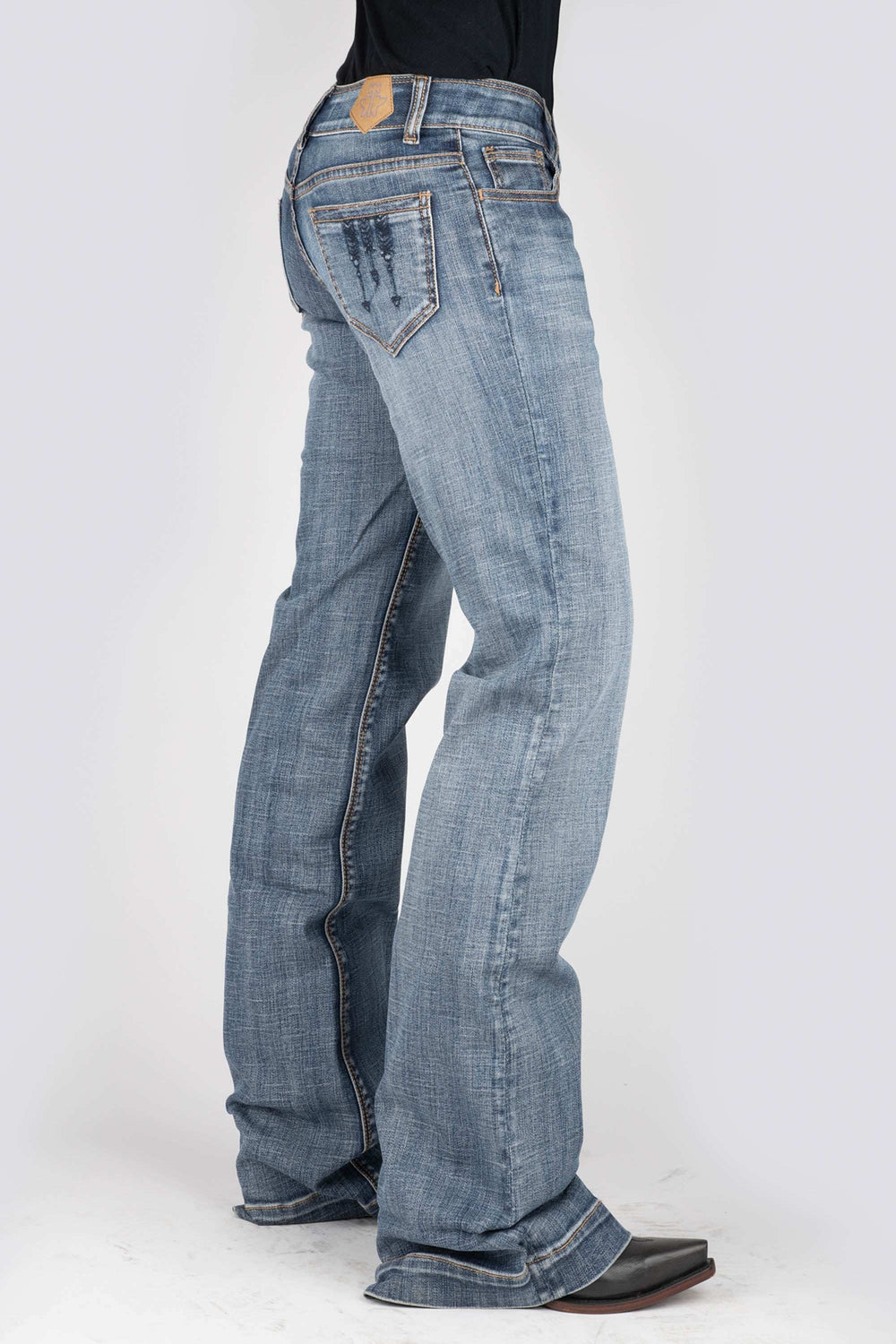 Tin Haul WOMENS BLUE EMBROIDERY BACK POCKET JEANS - Tin Haul - Flyclothing LLC