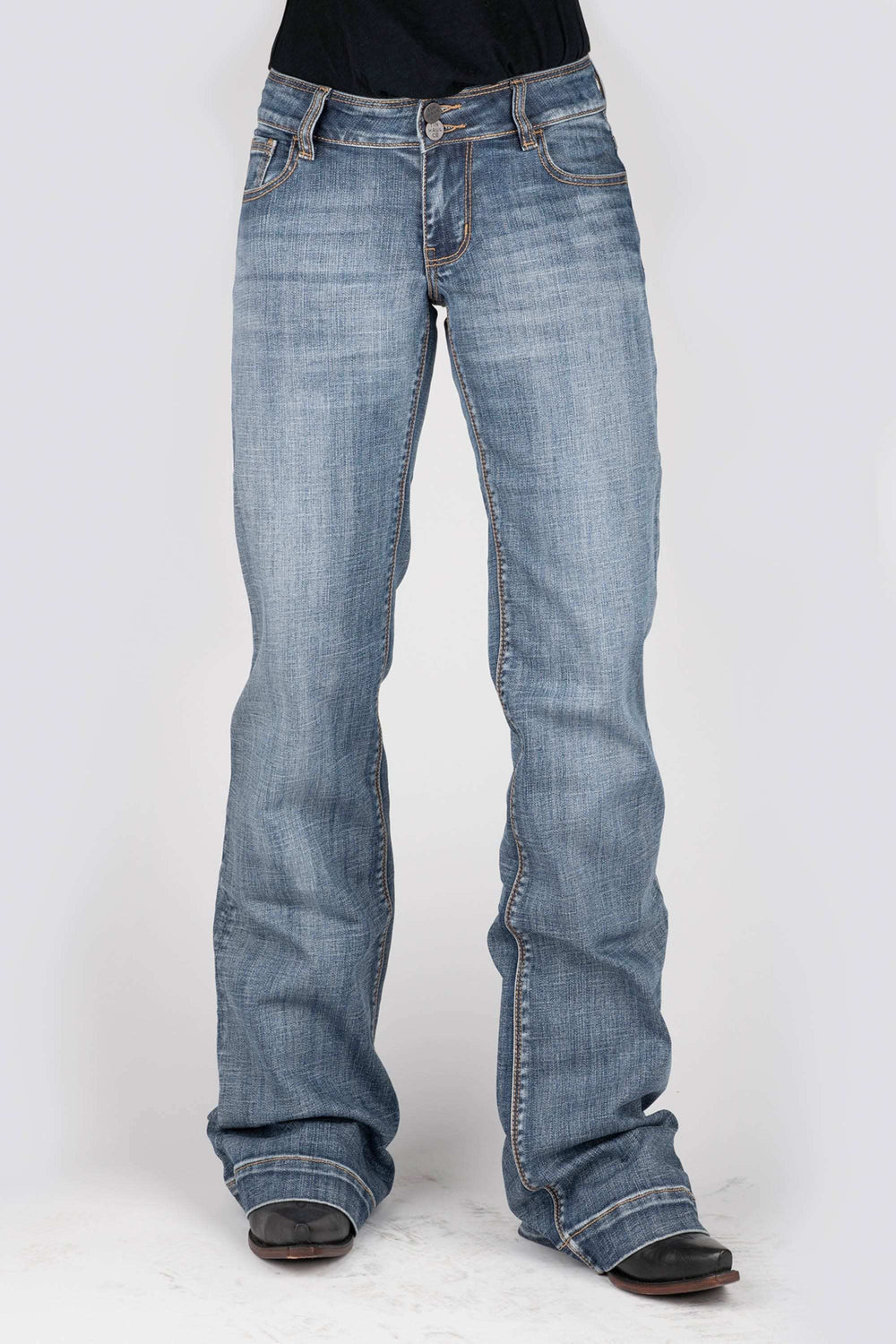 Tin Haul WOMENS BLUE EMBROIDERY BACK POCKET JEANS - Tin Haul - Flyclothing LLC