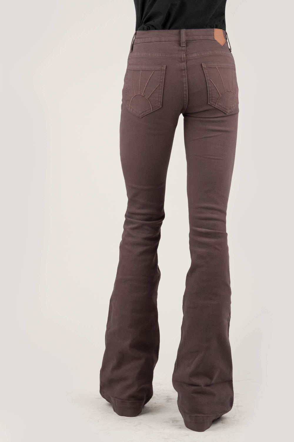 Tin Haul WOMENS PLAIN FRONT NO POCKETS BROWN COLOR JEANS - Tin Haul - Flyclothing LLC