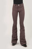 Tin Haul WOMENS PLAIN FRONT NO POCKETS BROWN COLOR JEANS - Tin Haul - Flyclothing LLC